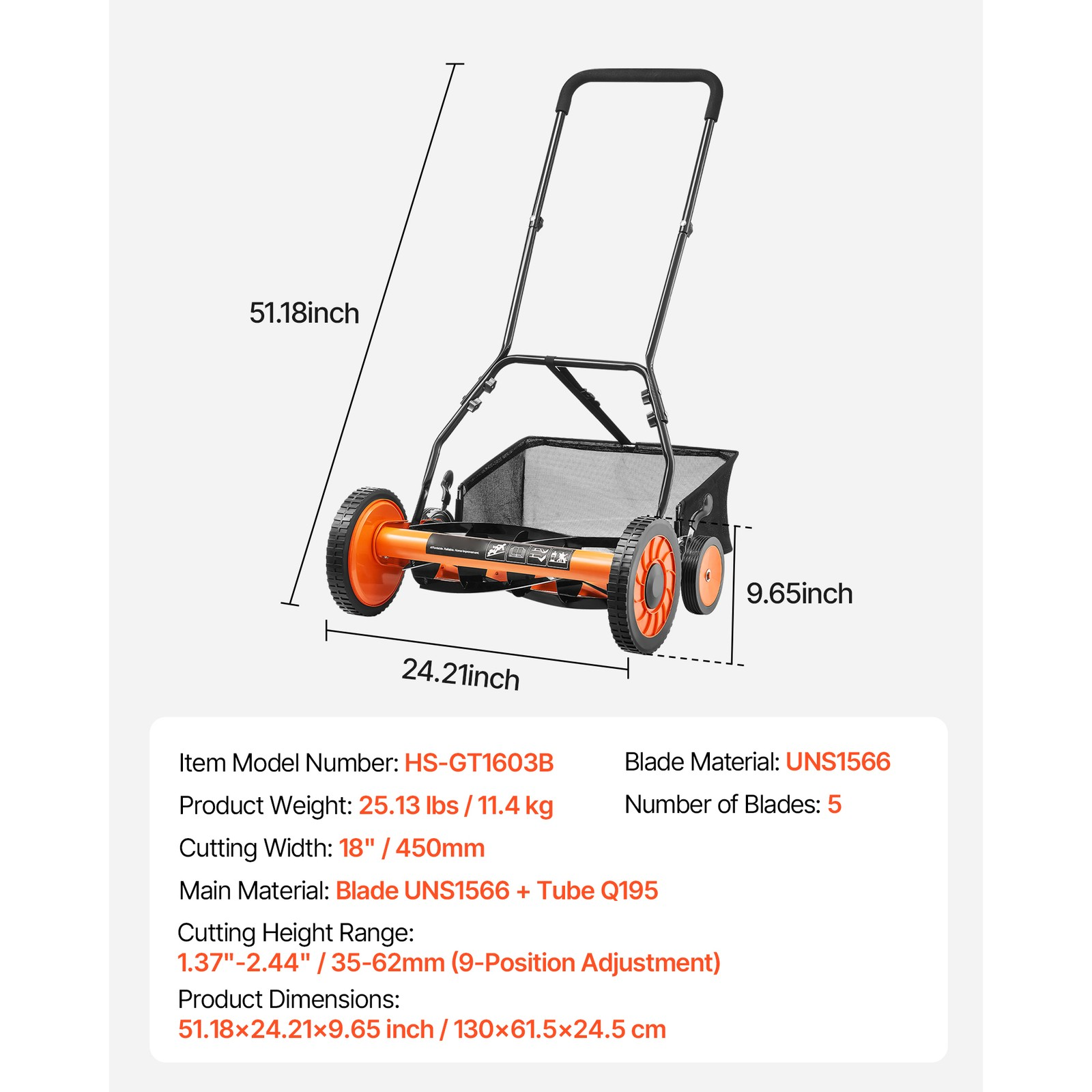 spindelmäher rasenmäher handmäher 450mm schnittbreite 5 klingen 35 62 mm spindelmäher rasenmäher handmäher 450mm schnittbreite 5 klingen 35 62 mm