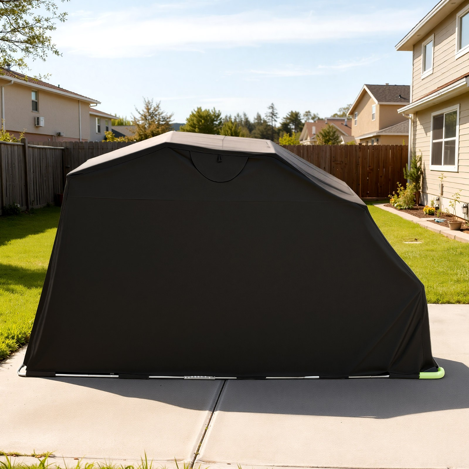 motorrad zeltgarage 346x137x190 cm allwetter garage mit schloss & lüftung motorrad zeltgarage 346x137x190 cm allwetter garage mit schloss & lüftung