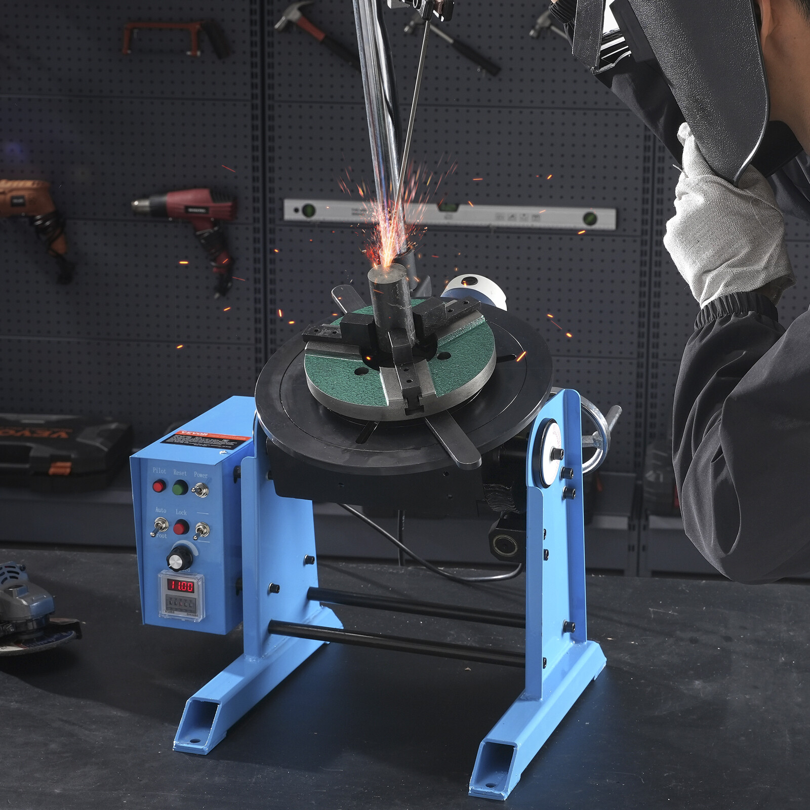 drehbarer schweißpositionierer 50 kg/25 kg 0‑90° – montage & schneiden drehbarer schweißpositionierer 50 kg/25 kg 0‑90° – montage & schneiden