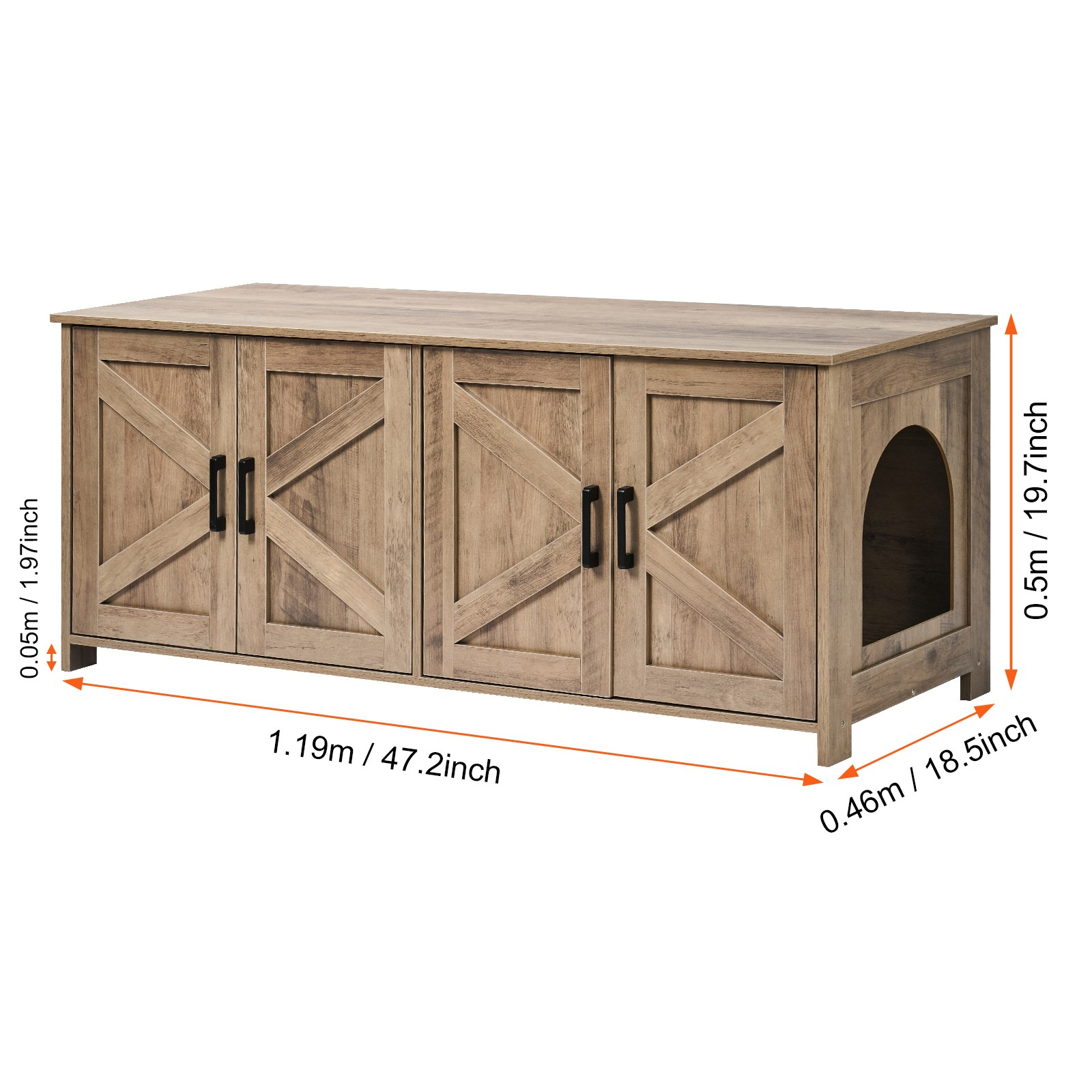katzenklo schrank holz 119×46×50 cm versteckte katzentoilette katzenklo schrank holz 119×46×50 cm versteckte katzentoilette