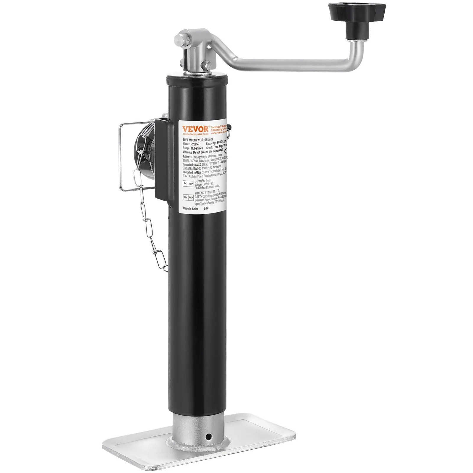 anhängerheber 907kg ausdrehstütze abstellstütze für anhänger 283 533mm anhängerheber 907kg ausdrehstütze abstellstütze für anhänger 283 533mm