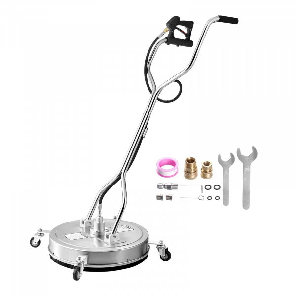 hochdruckreiniger flächenreiniger 55cm terrassenreiniger 300bar 4räder edelstahl
