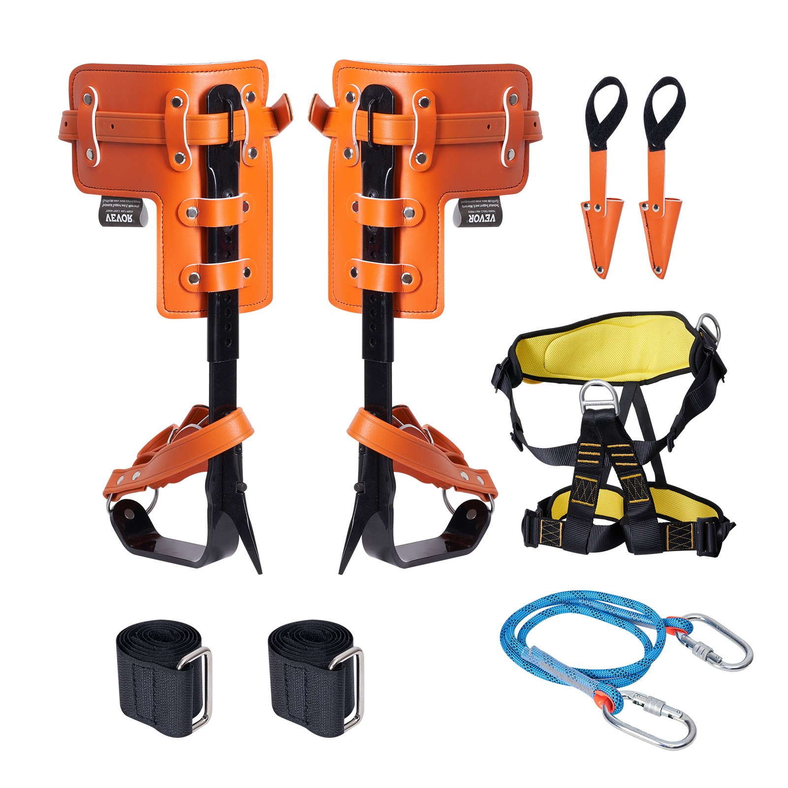 baumsteigeisen steigeisen baumklettern orange ausrüstung 335–432 mm baumsteigeisen steigeisen baumklettern orange ausrüstung 335–432 mm