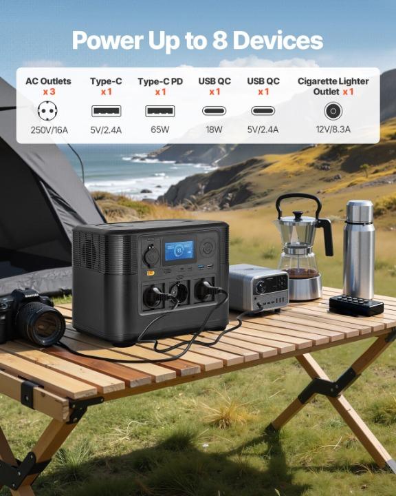 powerstation 1800w 1008wh lifepo4 solargenerator 8 ausgänge camping notstrom powerstation 1800w 1008wh lifepo4 solargenerator 8 ausgänge camping notstrom