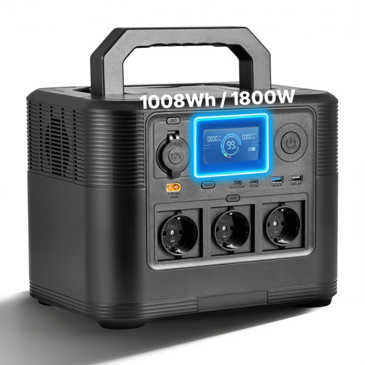 powerstation 1800w 1008wh lifepo4 solargenerator 8 ausgänge camping notstrom powerstation 1800w 1008wh lifepo4 solargenerator 8 ausgänge camping notstrom
