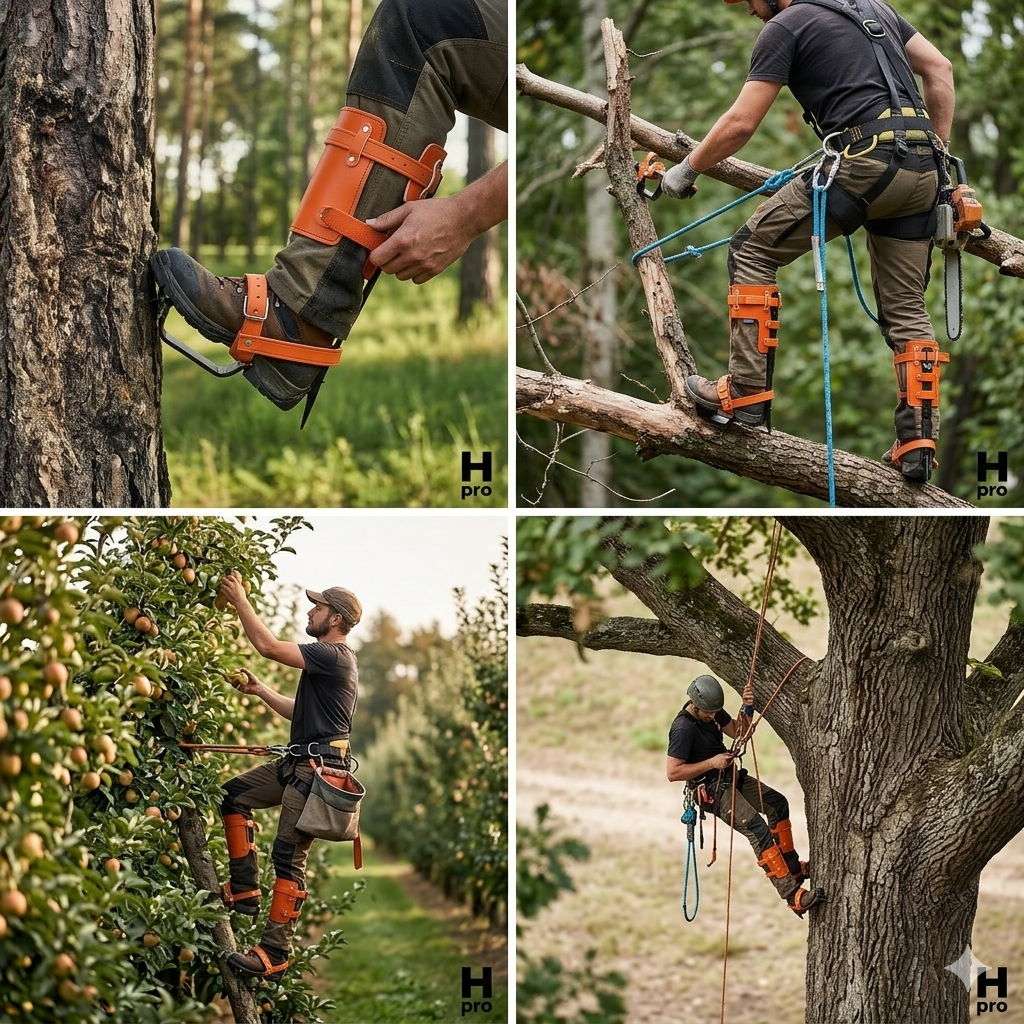 baumsteigeisen steigeisen baumklettern orange ausrüstung 335–432 mm baumsteigeisen steigeisen baumklettern orange ausrüstung 335–432 mm