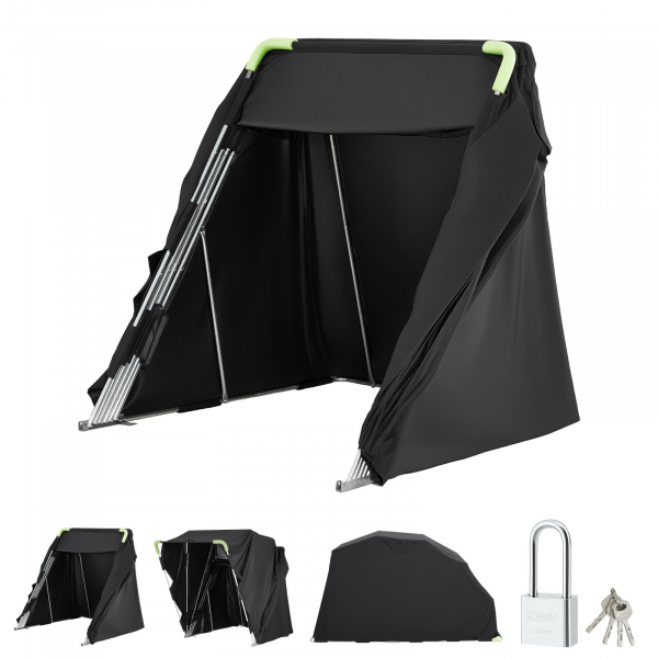 motorrad zeltgarage 3460x1375x1900 mm klappzelt mit schloss schwarz