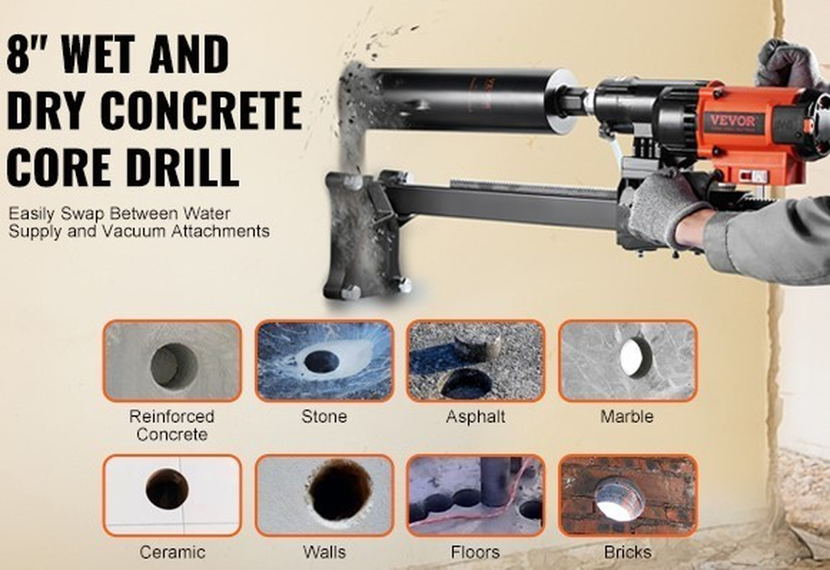 profi diamant kernbohrmaschine 3,2kw kernbohrmaschine nass & trockenbohren 20cm profi diamant kernbohrmaschine 3,2kw kernbohrmaschine nass & trockenbohren 20cm