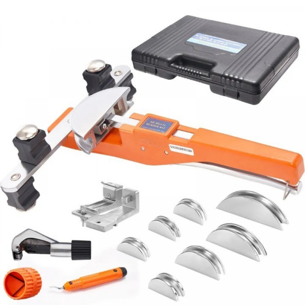 10kn rohrbiegemaschine Ø6–22mm 90° rohrbiegegerät 7 matrizen + rohrschneider