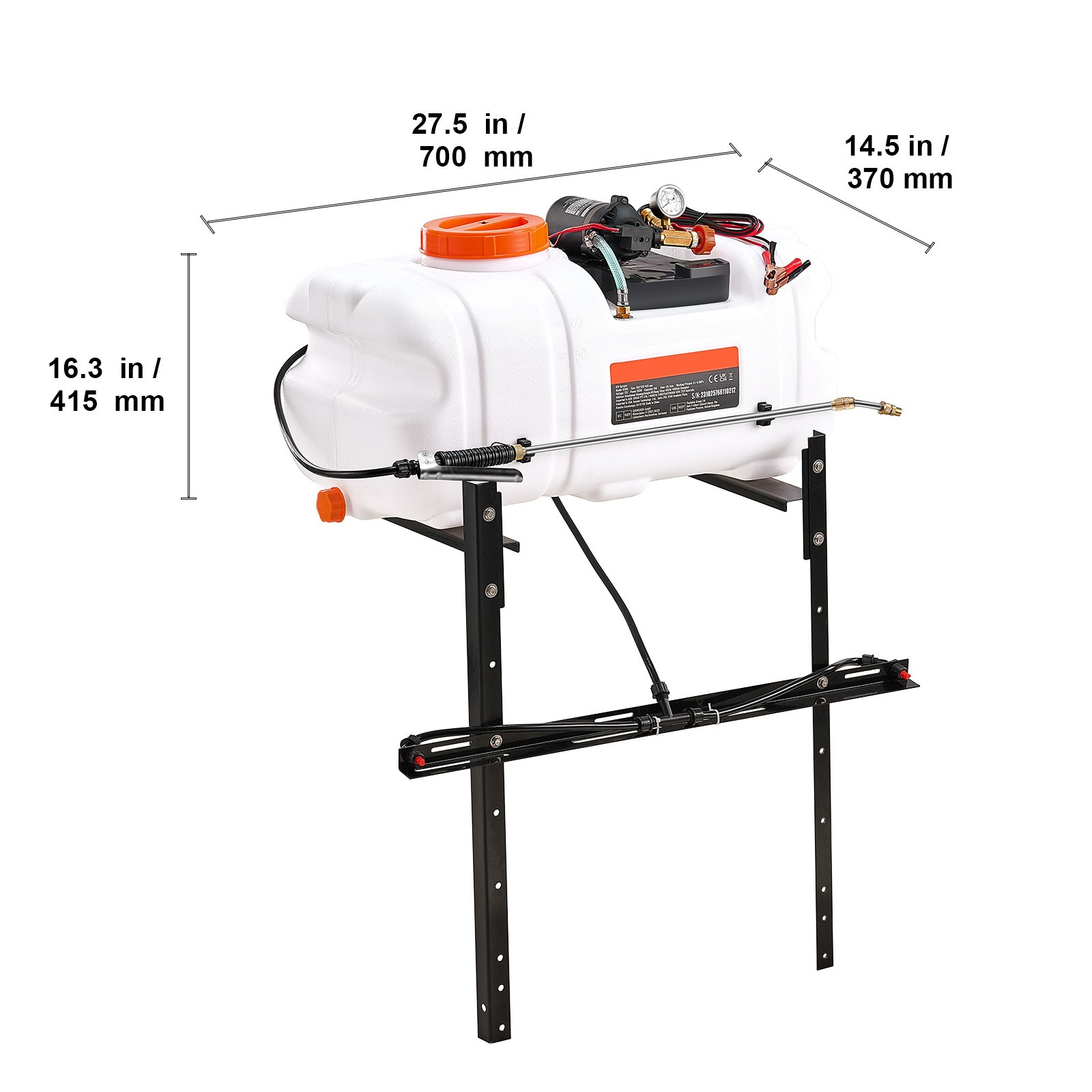 atv sprüher 60 l 12v punktsprüher mit düsen ausleger 7 l/min atv sprüher 60 l 12v punktsprüher mit düsen ausleger 7 l/min