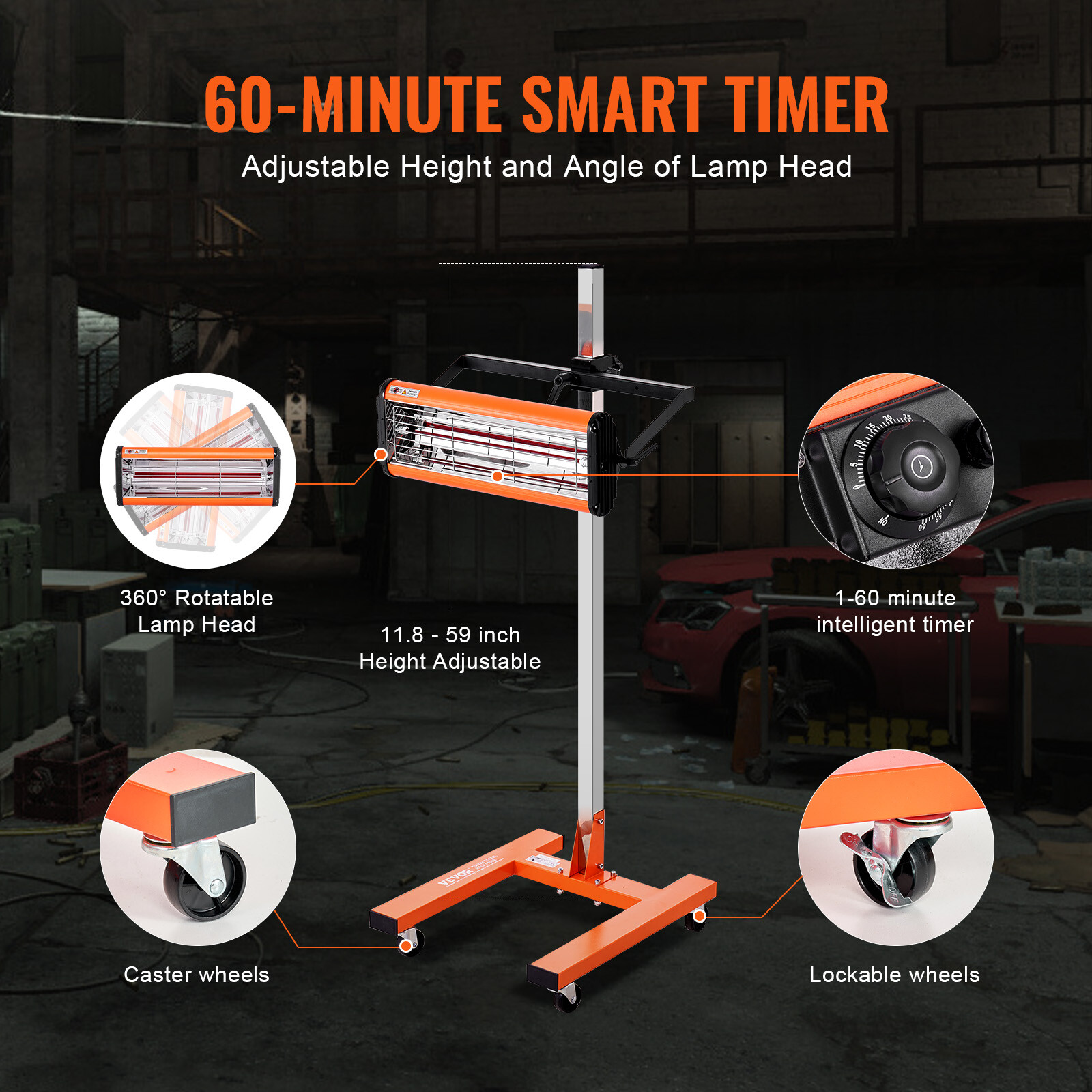 1500w infrarot lackhärtungslampe auto trocknung lacktrockner 31,8 m² 1500w infrarot lackhärtungslampe auto trocknung lacktrockner 31,8 m²