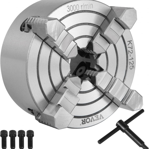 mophorn bohrfutter 125mm unabhängiges drehbankfutter 5" 4 backen design cast iron drehbank