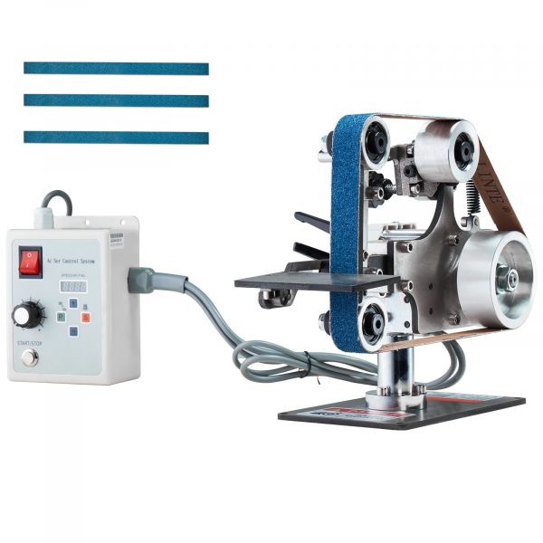 bandschleifmaschine 762x25mm vfd 2 schleifmodi metall holz polieren schärfen tischschleifer