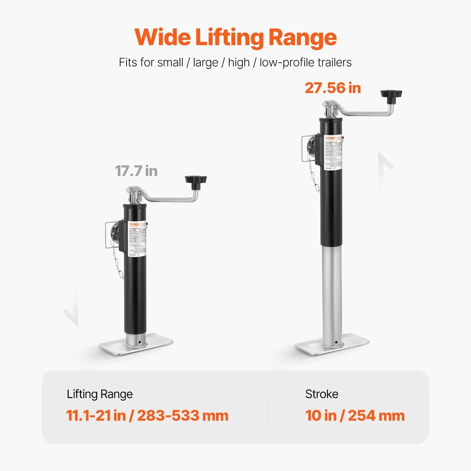 anhängerheber 907kg ausdrehstütze abstellstütze für anhänger 283 533mm anhängerheber 907kg ausdrehstütze abstellstütze für anhänger 283 533mm