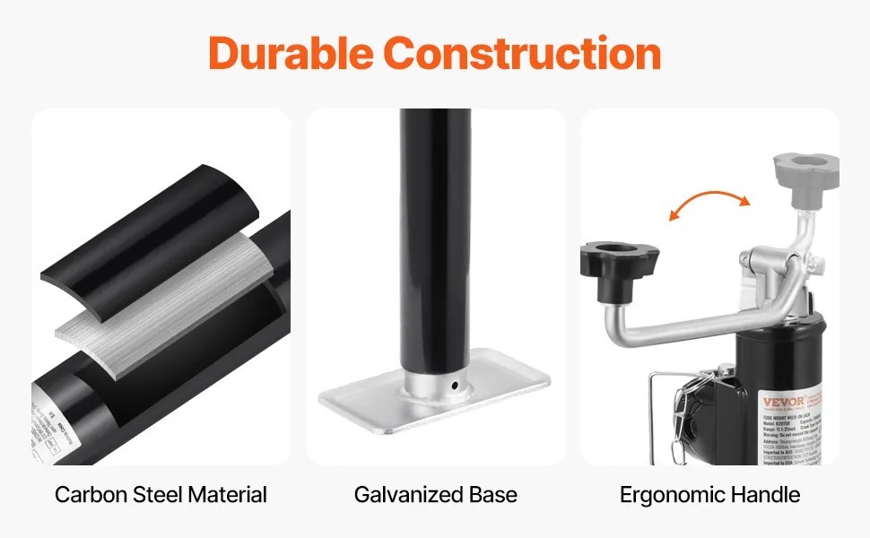 anhängerheber 907kg ausdrehstütze abstellstütze für anhänger 283 533mm anhängerheber 907kg ausdrehstütze abstellstütze für anhänger 283 533mm