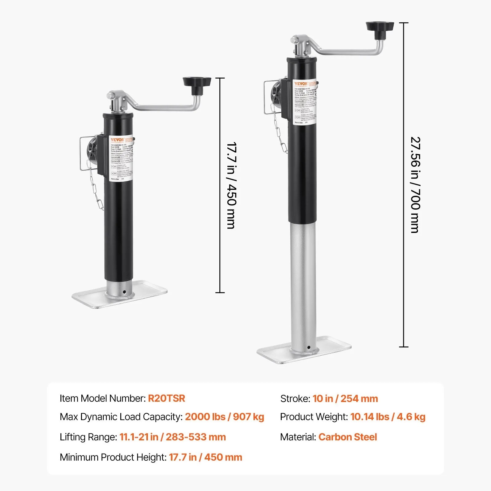 anhängerheber 907kg ausdrehstütze abstellstütze für anhänger 283 533mm anhängerheber 907kg ausdrehstütze abstellstütze für anhänger 283 533mm