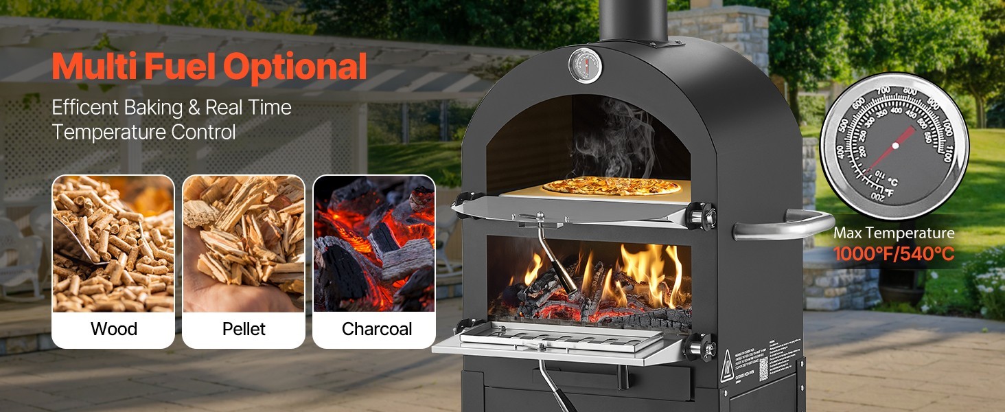 pizzaofen garten holzofen 2 lagiger 305mm pelletofen mit holzfeuerung & rädern pizzaofen garten holzofen 2 lagiger 305mm pelletofen mit holzfeuerung & rädern