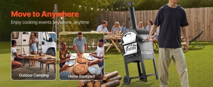 pizzaofen garten holzofen 2 lagiger 305mm pelletofen mit holzfeuerung & rädern pizzaofen garten holzofen 2 lagiger 305mm pelletofen mit holzfeuerung & rädern