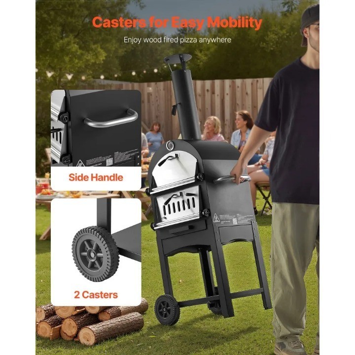 pizzaofen garten holzofen 2 lagiger 305mm pelletofen mit holzfeuerung & rädern pizzaofen garten holzofen 2 lagiger 305mm pelletofen mit holzfeuerung & rädern