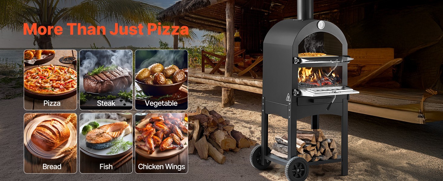 pizzaofen garten holzofen 2 lagiger 305mm pelletofen mit holzfeuerung & rädern pizzaofen garten holzofen 2 lagiger 305mm pelletofen mit holzfeuerung & rädern