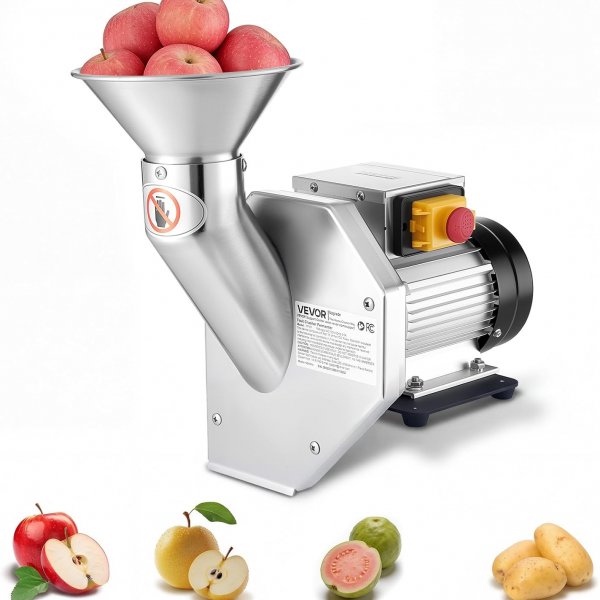 elektrische obstmühle 550w edelstahl obsthäcksler 60kg/h apfel mühle