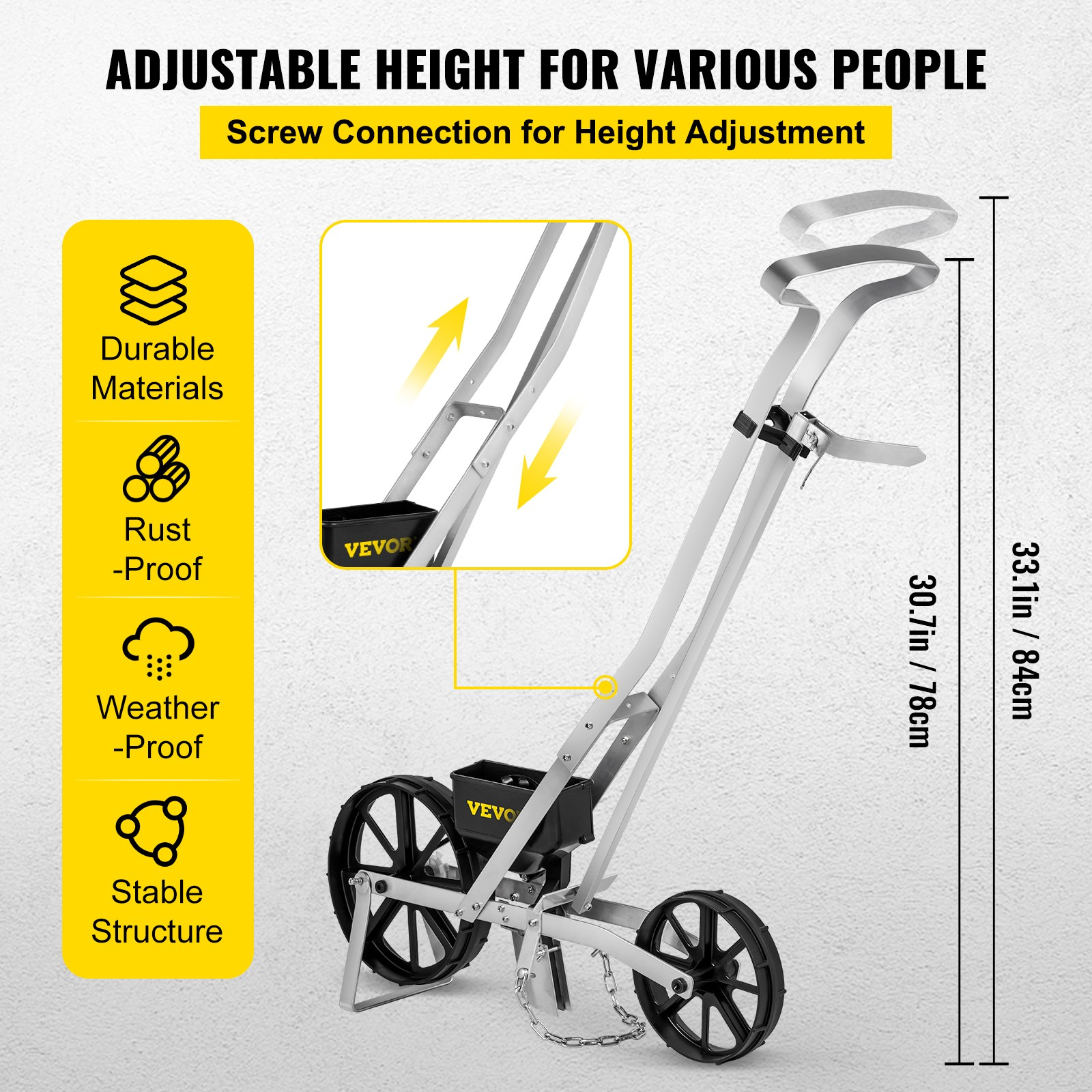 dibbelmaschine sämaschine manuell höhenverstellbar garten sägerät dibbelmaschine sämaschine manuell höhenverstellbar garten sägerät