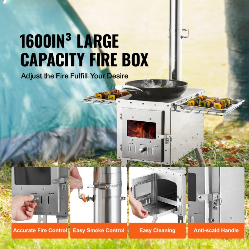 tragbarer holzofen camping & outdoor edelstahl zeltofen mit kamin & zubehör heiz tragbarer holzofen camping & outdoor edelstahl zeltofen mit kamin & zubehör heiz