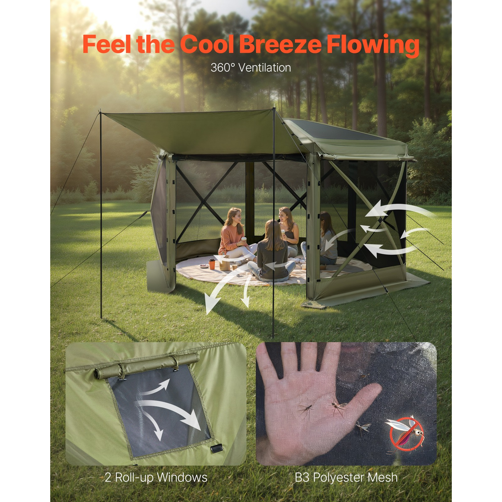 großer pop up pavillon 6 seitig 3,6×3,6m abnehmbares dach 8–10 personen großer pop up pavillon 6 seitig 3,6×3,6m abnehmbares dach 8–10 personen