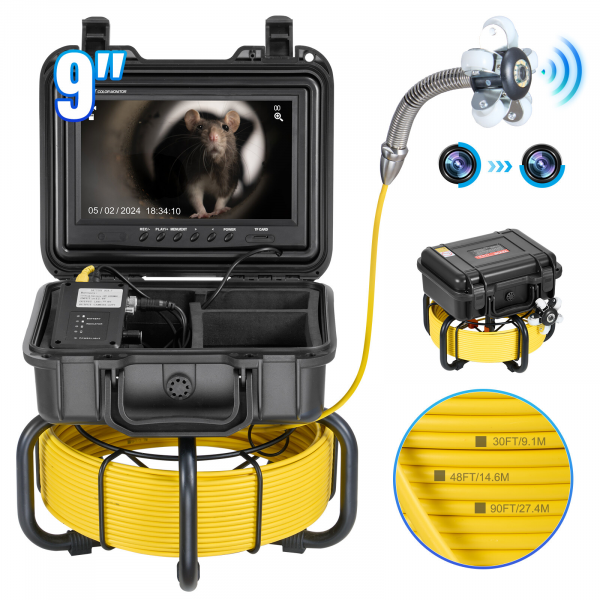 rohrkamera 30m kanalkamera 9 zoll 1080p inspektionskamera set