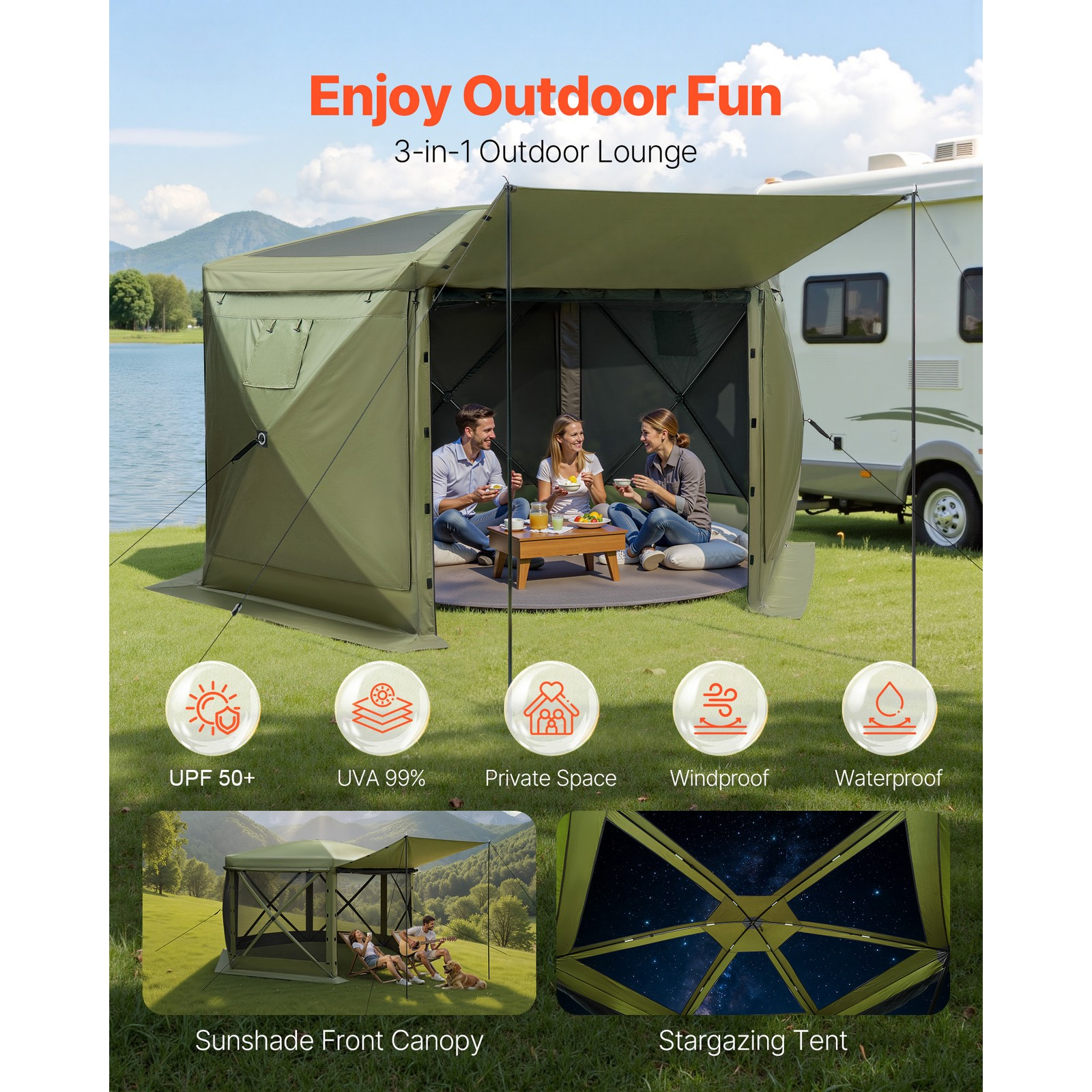 großer pop up pavillon 6 seitig 3,6×3,6m abnehmbares dach 8–10 personen großer pop up pavillon 6 seitig 3,6×3,6m abnehmbares dach 8–10 personen