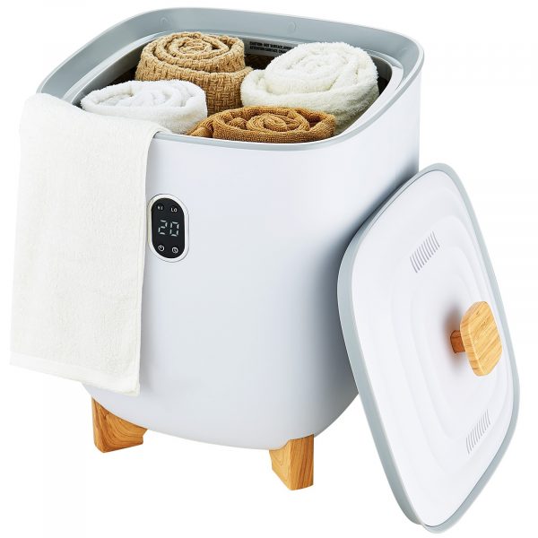 handtuchwärmer 25l eimer led bildschirm unter timer handtuchkorb weiß