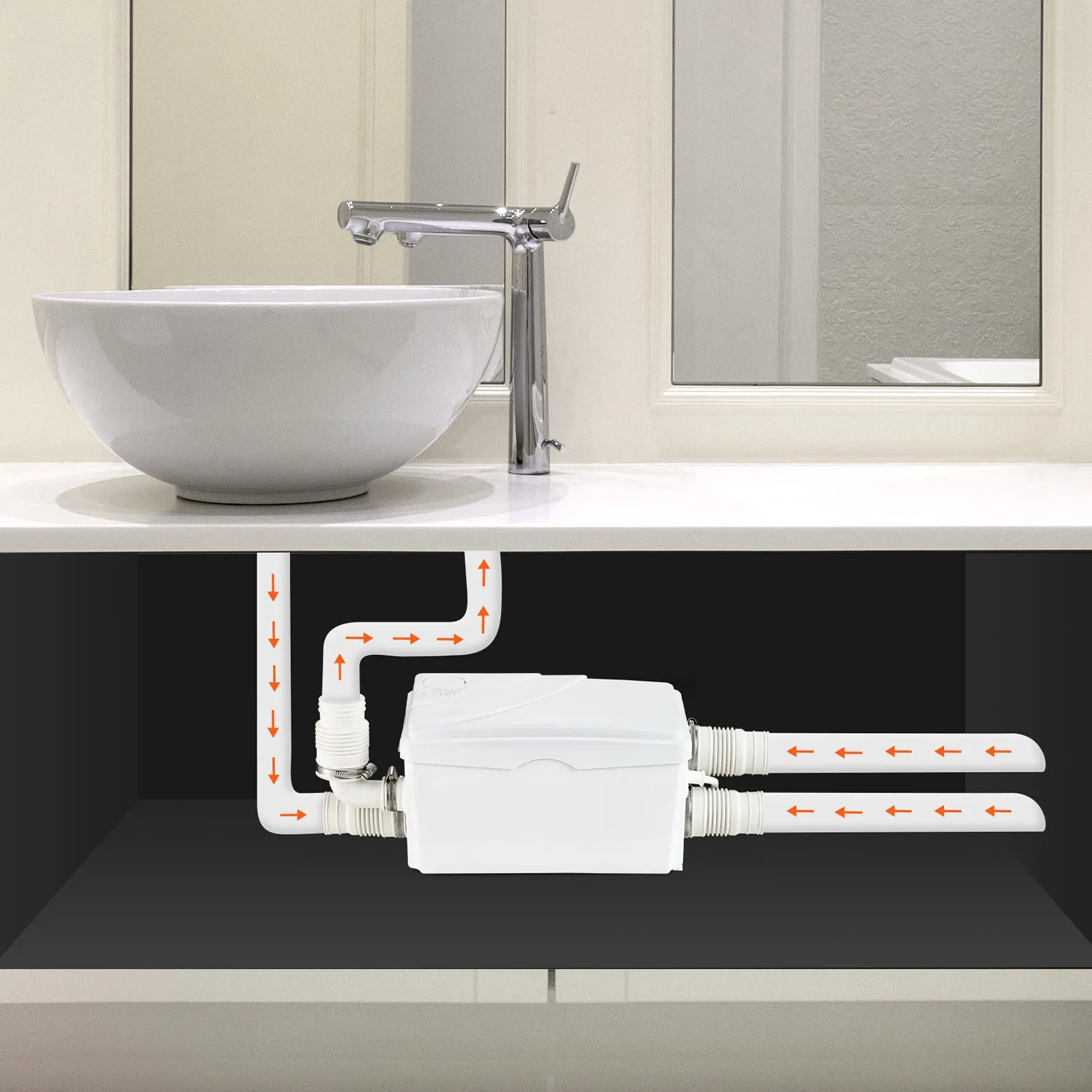 hebeanlage 350w duschpumpe 100l/min abwasserpumpe 7m waschbecken dusche spüle hebeanlage 350w duschpumpe 100l/min abwasserpumpe 7m waschbecken dusche spüle