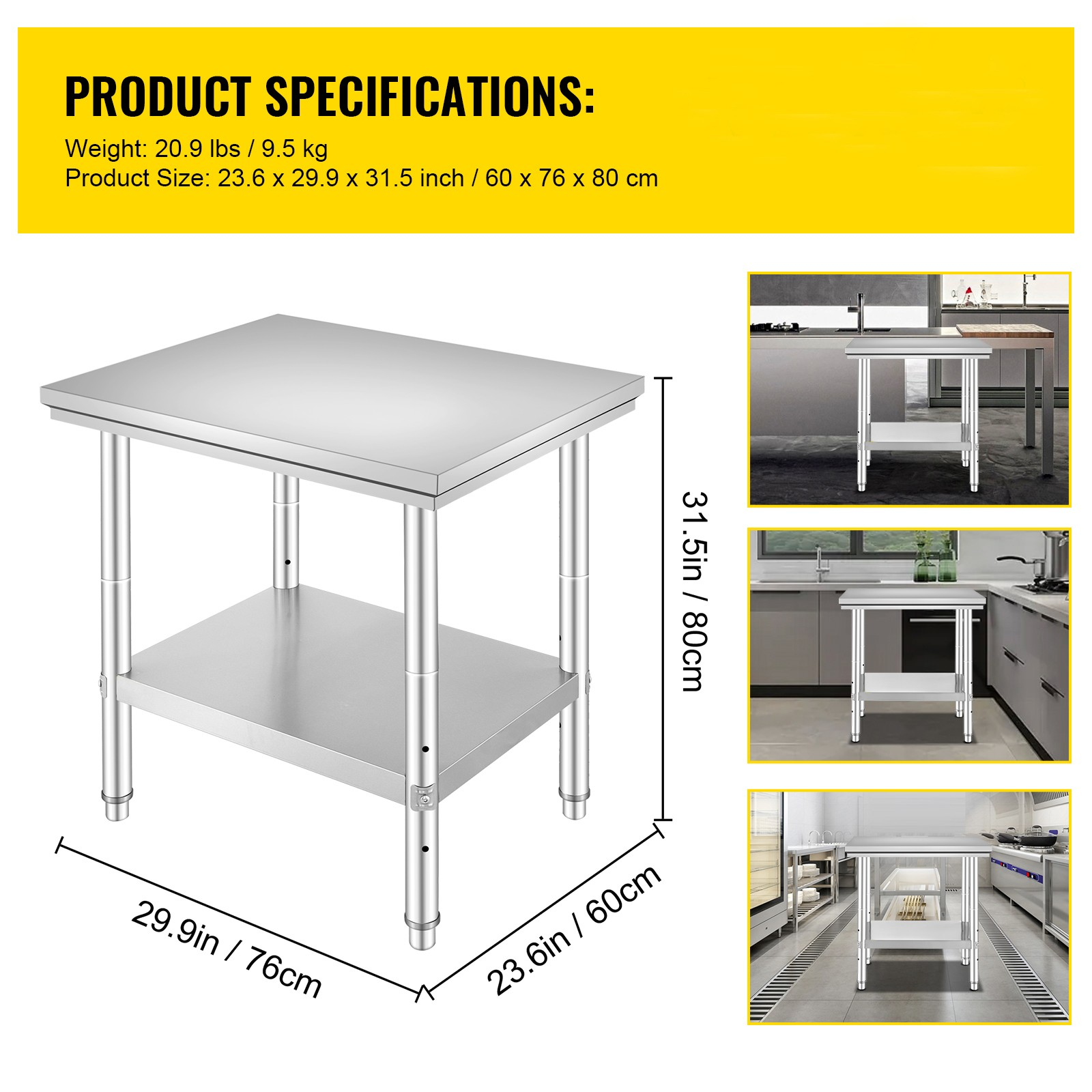 edelstahl tisch 76x61cm gastronomie arbeitstisch zerlegetisch mit ablage edelstahl tisch 76x61cm gastronomie arbeitstisch zerlegetisch mit ablage