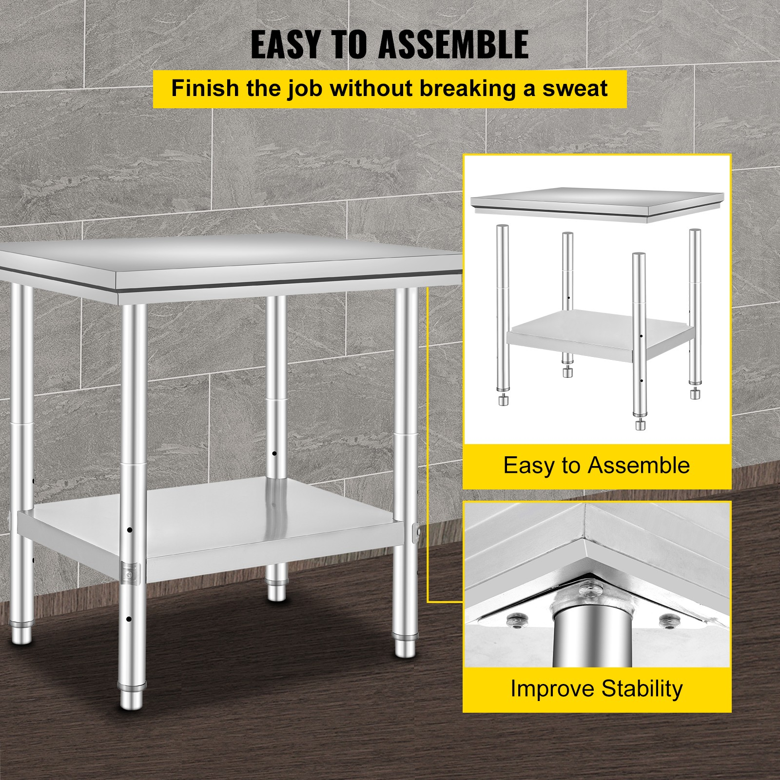edelstahl tisch 76x61cm gastronomie arbeitstisch zerlegetisch mit ablage edelstahl tisch 76x61cm gastronomie arbeitstisch zerlegetisch mit ablage