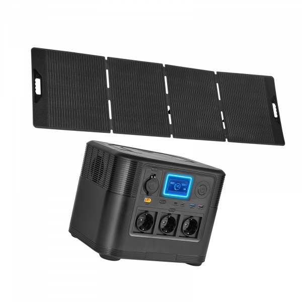 tragbare powerstation 1200w 806wh lifepo4 solargenerator 200w panel