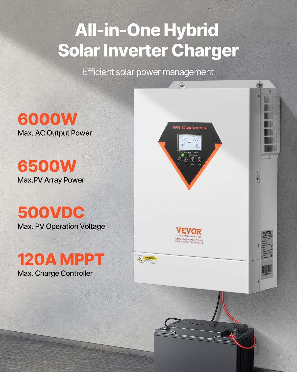 hybrid solar wechselrichter 6kw 220/230v integrierter 120a mppt laderegler hybrid solar wechselrichter 6kw 220/230v integrierter 120a mppt laderegler