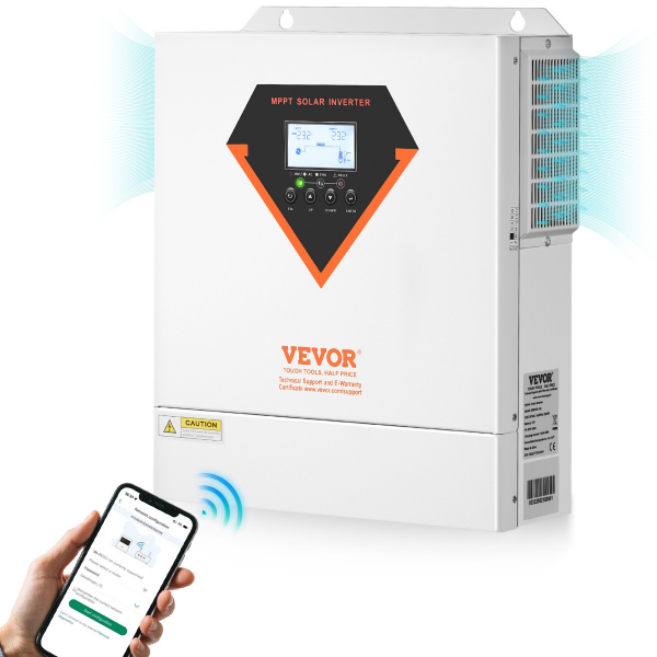 hybrid solar wechselrichter mit ladegerät 3500w mppt 100a 24v 230v laderegler