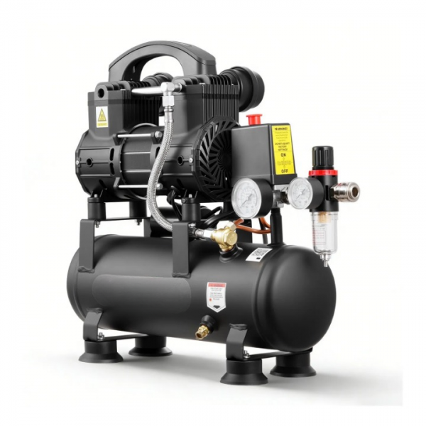 Kompressor 0,75 KW 8 Bar 6 L Ölfrei Tragbar Werkstatt Flüsterkompressor